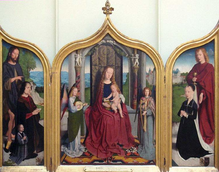 Gerard David Triptych of the Sedano Family oil painting picture